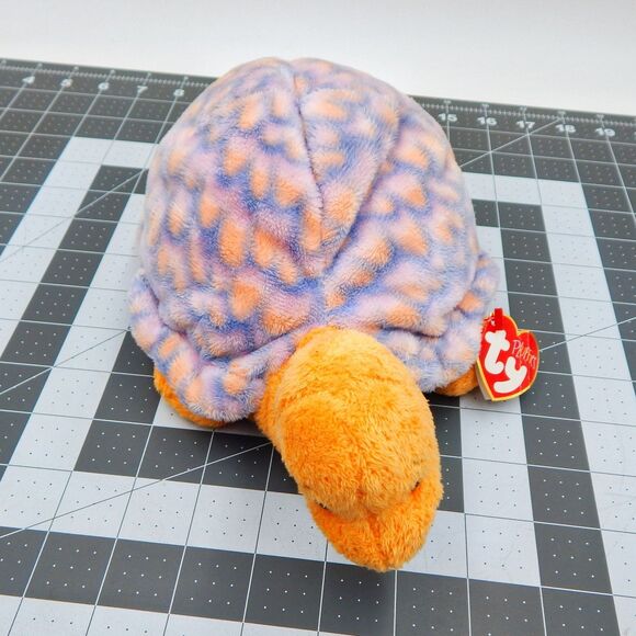 TY Pluffies Cruiser The Turtle Plush Pastel Orange 10 Inch Stuffed Animal Toy - Picture 6 of 12